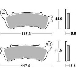 PASTILHA DIANT. CB300/XRE300/CB600/CB500 APOS 2014 C/ABS RACING
