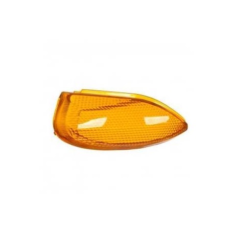 LENTE PISCA BIZ100/POP100 TRAS. AMARELO LADO ESQUERDO
